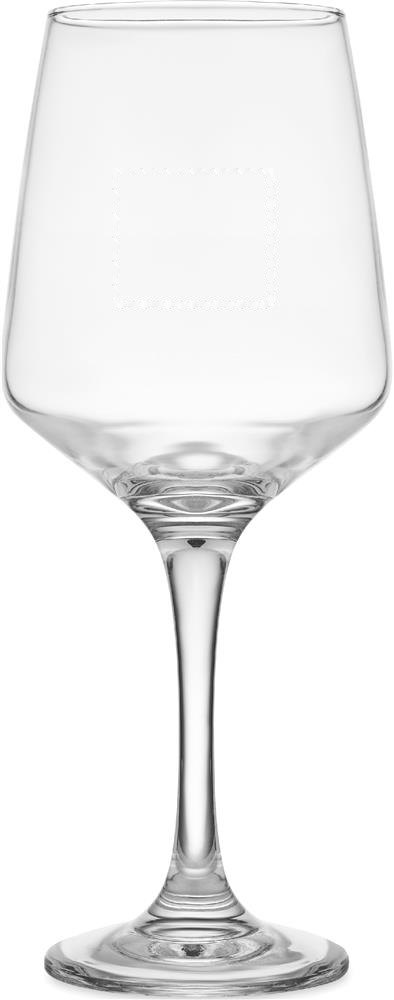 CHEERS - Set van 2 wijnglazen — drukvlak glass 1 achterzijde
