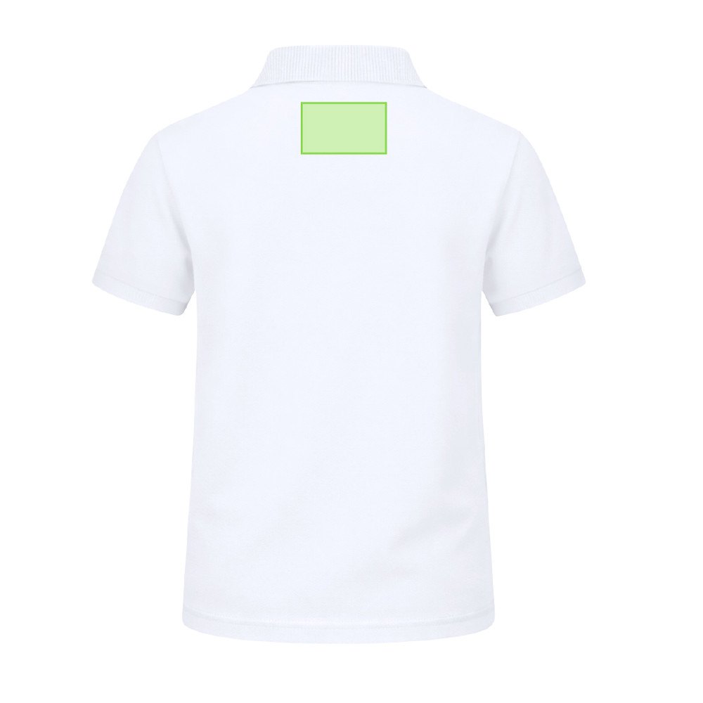 Kinder Wit Polo Shirt "keya" YPS180 — drukvlak hoge rug