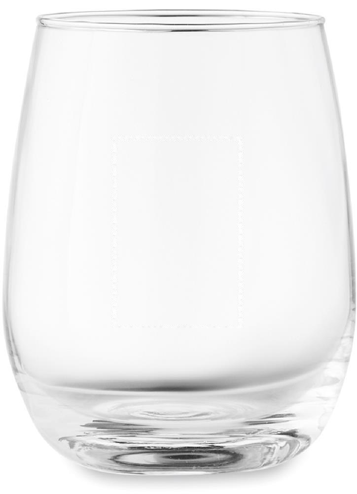 DILLY - Gerecycled glas 420 ml — drukvlak voorzijde
