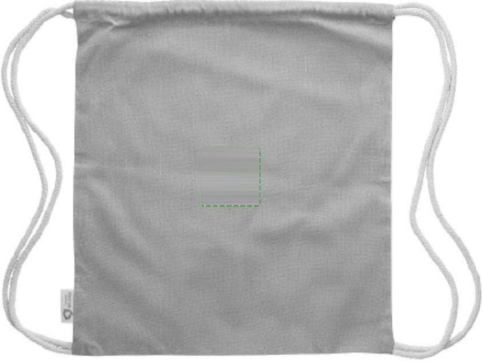 Katoenen tasje Joy | Gerecycled katoen | 120 g/m² — drukvlak achterzijde