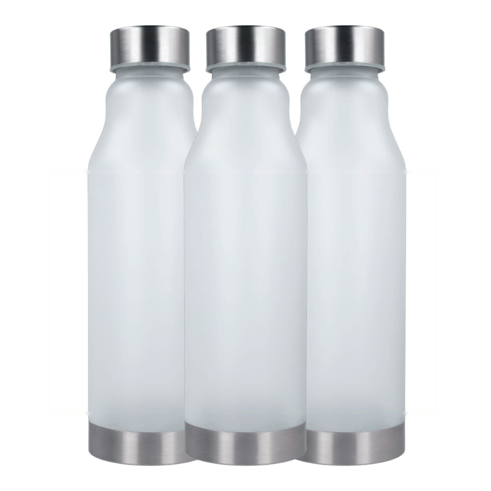 R-PET fles mat 600ml — drukvlak rondom