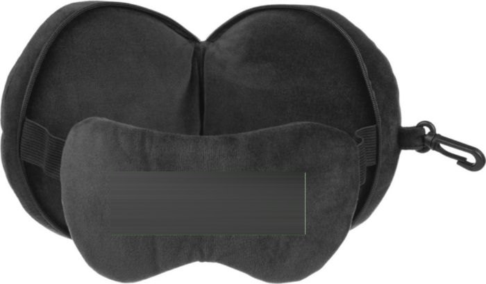 Reiskussen Leontine | 2-in-1 met slaapmasker — drukvlak anders
