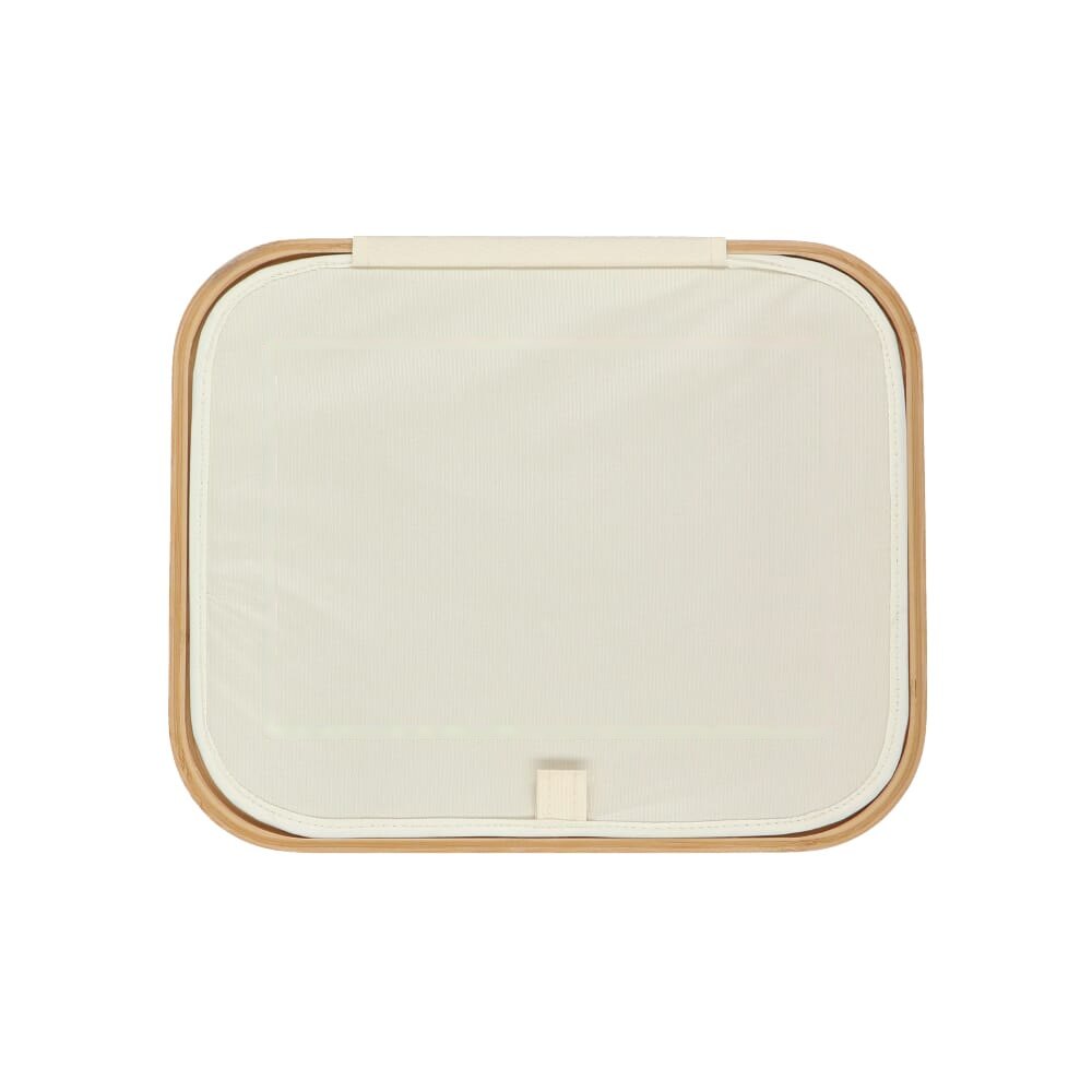 InSideOut opvouwbare mand met deksel Sogne 40,5 x 33 x 42cm rPET — drukvlak bovenkant