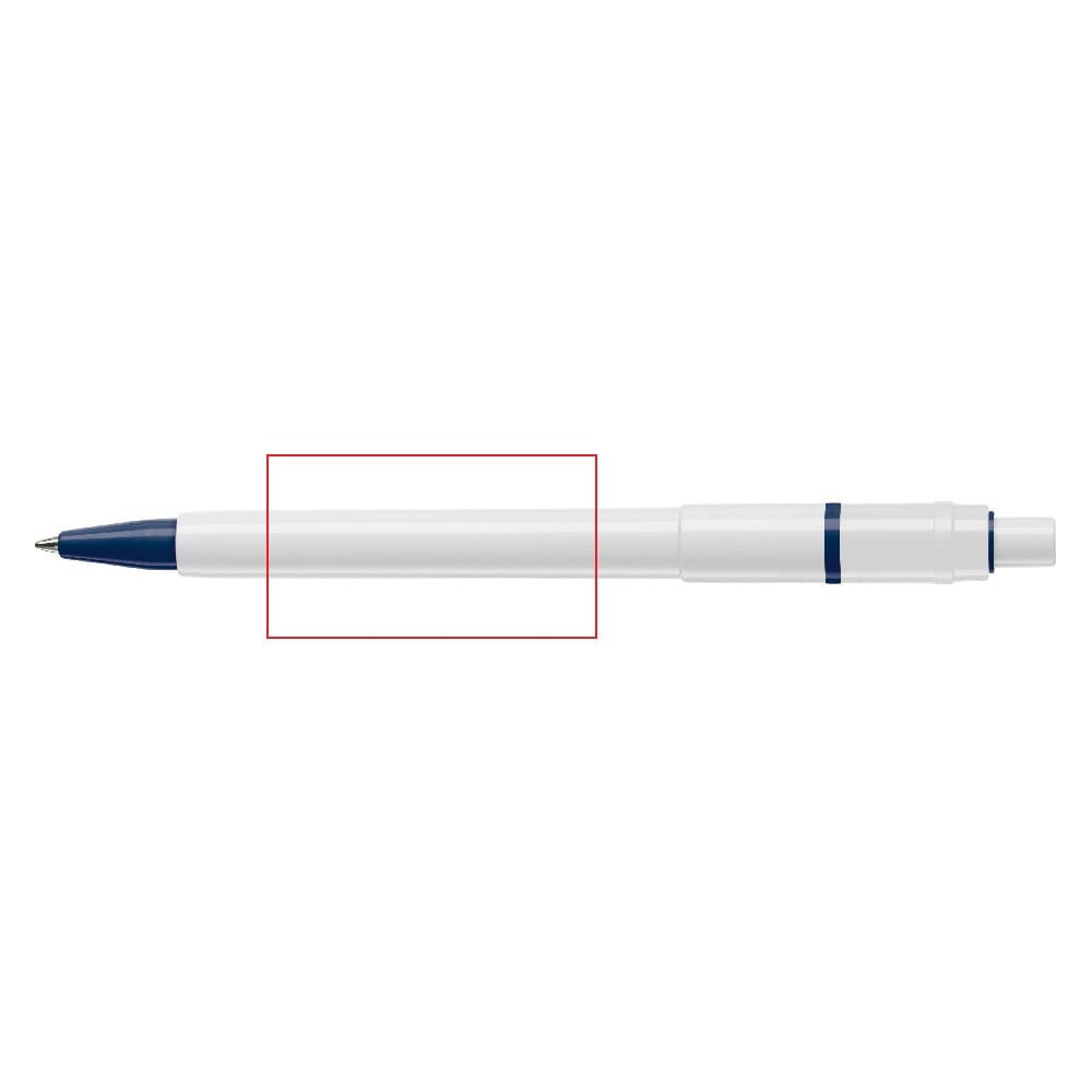 Balpen Baron hardcolour — drukvlak 180 graden van de clip