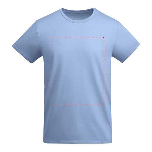 Breda 175 g/m² biologisch katoenen kindershirt met korte mouwen — drukvlak impact volledige voorzijde
