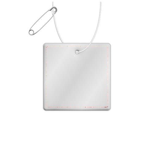 RFX™ Reflecterende hanger vierkant — drukvlak voorkant (op reflecterende laag)