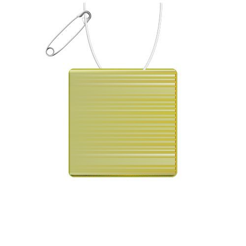 RFX™ Reflecterende hanger vierkant — drukvlak voorkant (onder reflecterende laag)