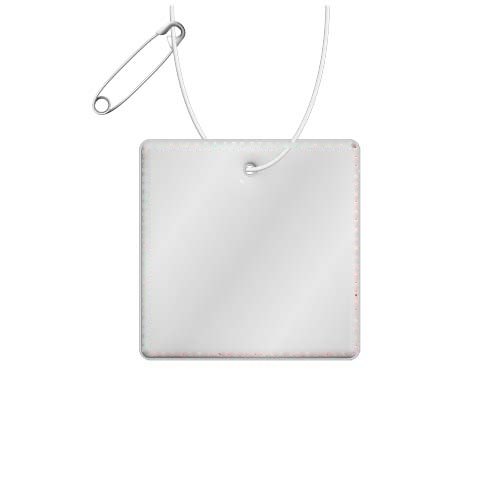 RFX™ Reflecterende hanger vierkant — drukvlak achterkant (onder reflecterende laag)