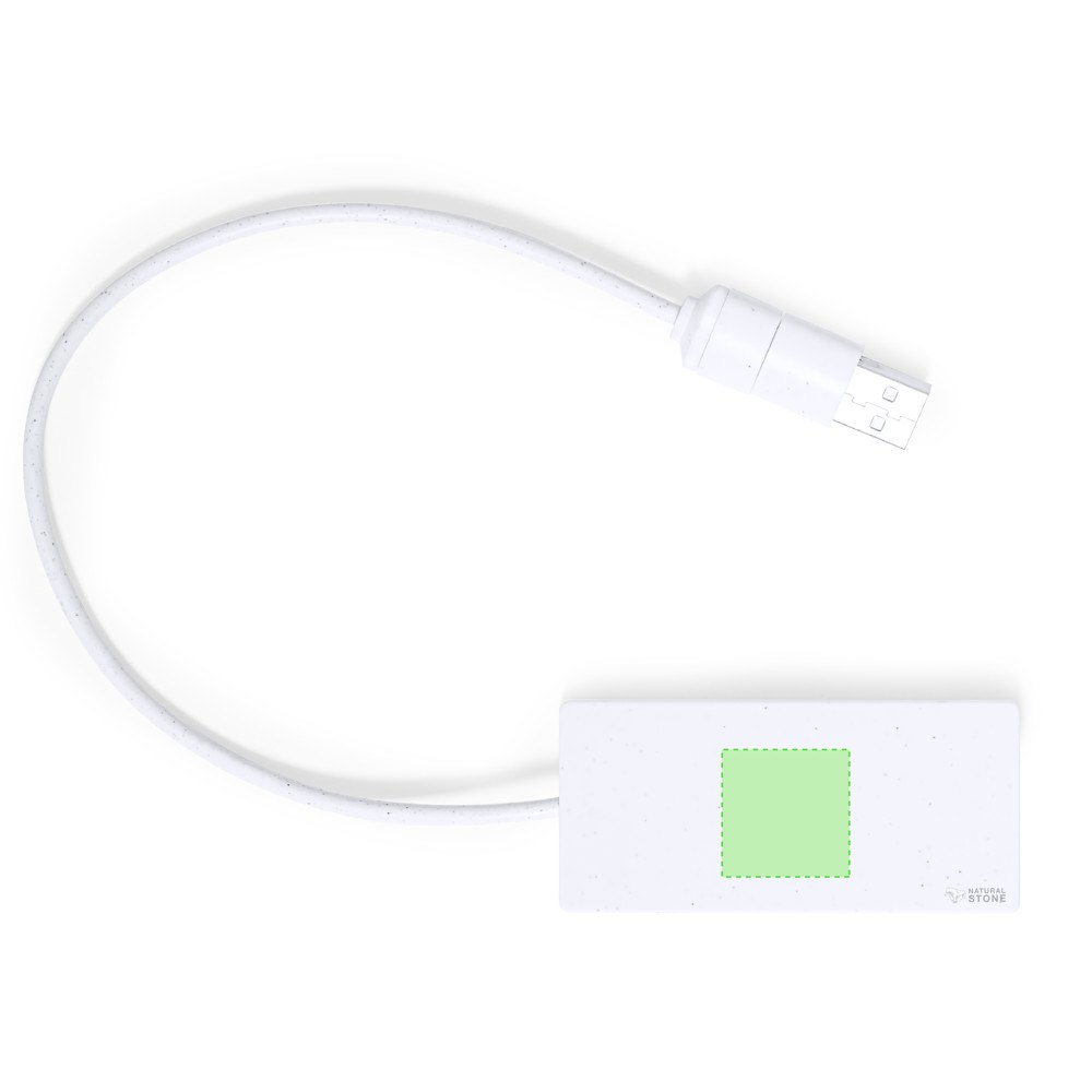 USB Hub Nagent — drukvlak midden op de behuizing