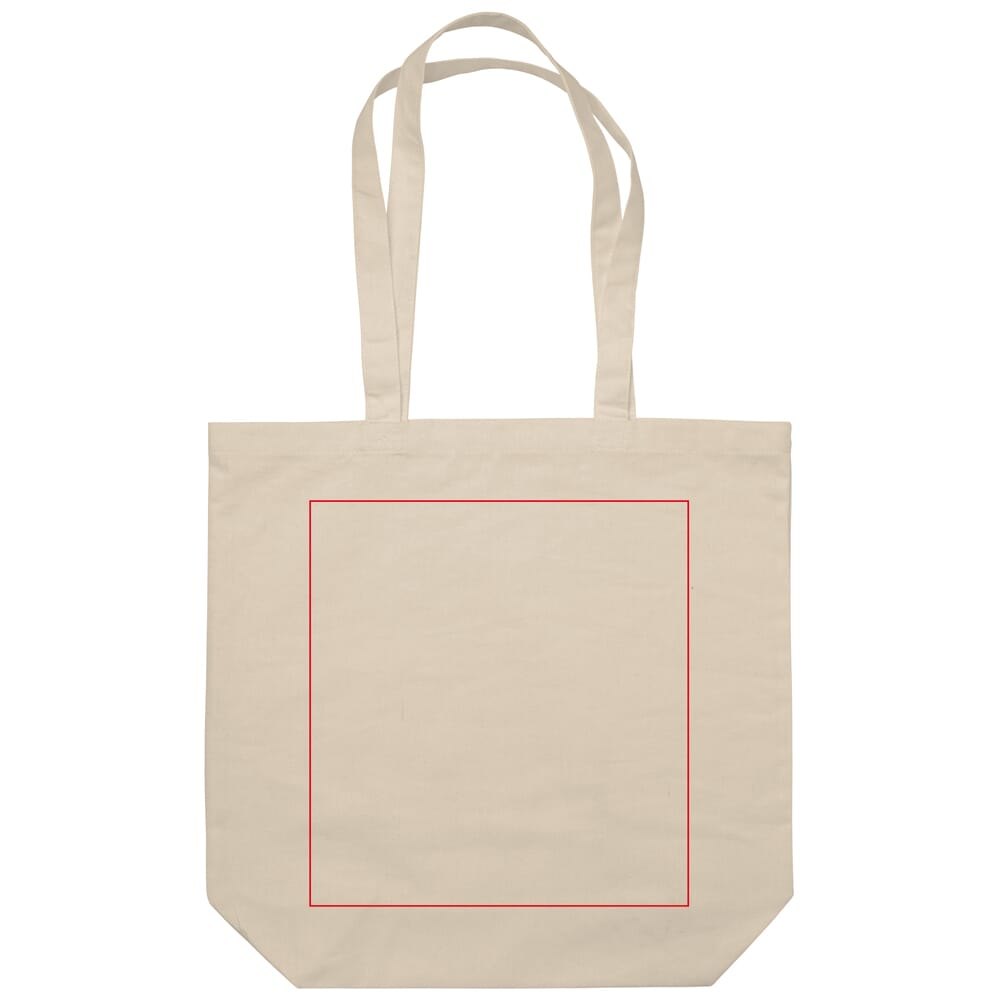Schoudertas canvas 250g/m² 41x12x43cm — drukvlak midden op de tas