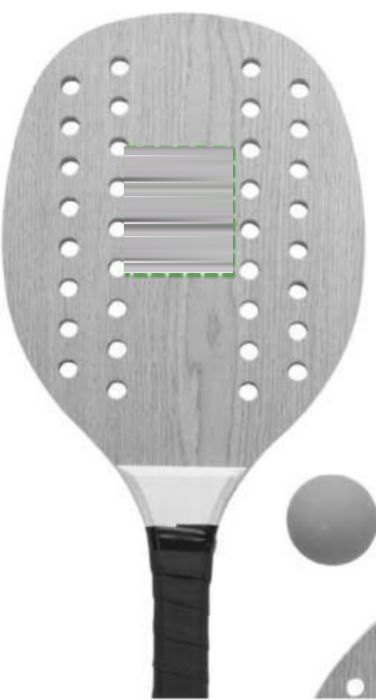 Tennis set van palissanderhout Sergio — drukvlak achterzijde