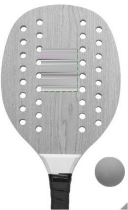 Tennis set van palissanderhout Sergio — drukvlak voorzijde