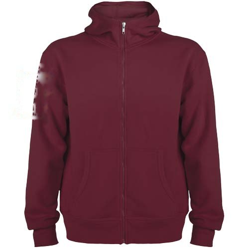 Montblanc 280 g/m² unisex hoodie met volledige rits — drukvlak rechter bicep