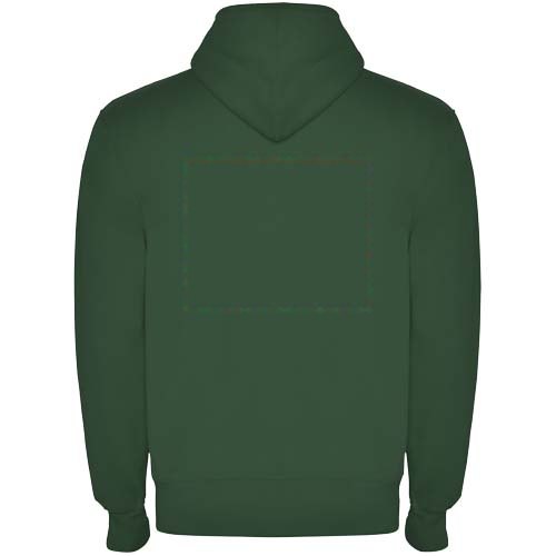 Montblanc 280 g/m² unisex hoodie met volledige rits — drukvlak impact hoog op de achterzijde