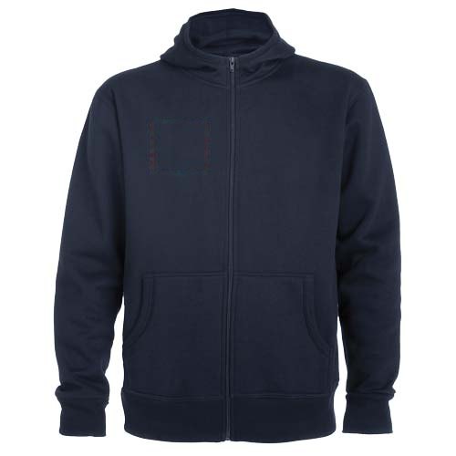 Montblanc 280 g/m² unisex hoodie met volledige rits — drukvlak rechter borst