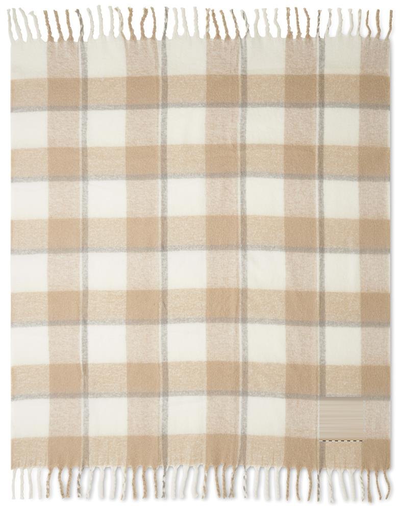 QUET - Geruite mohair deken — drukvlak blanket