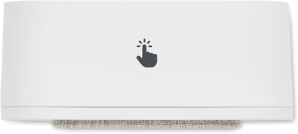 LUCE - Gerecyclede ABS/PET wekker — drukvlak voorzijde onder
