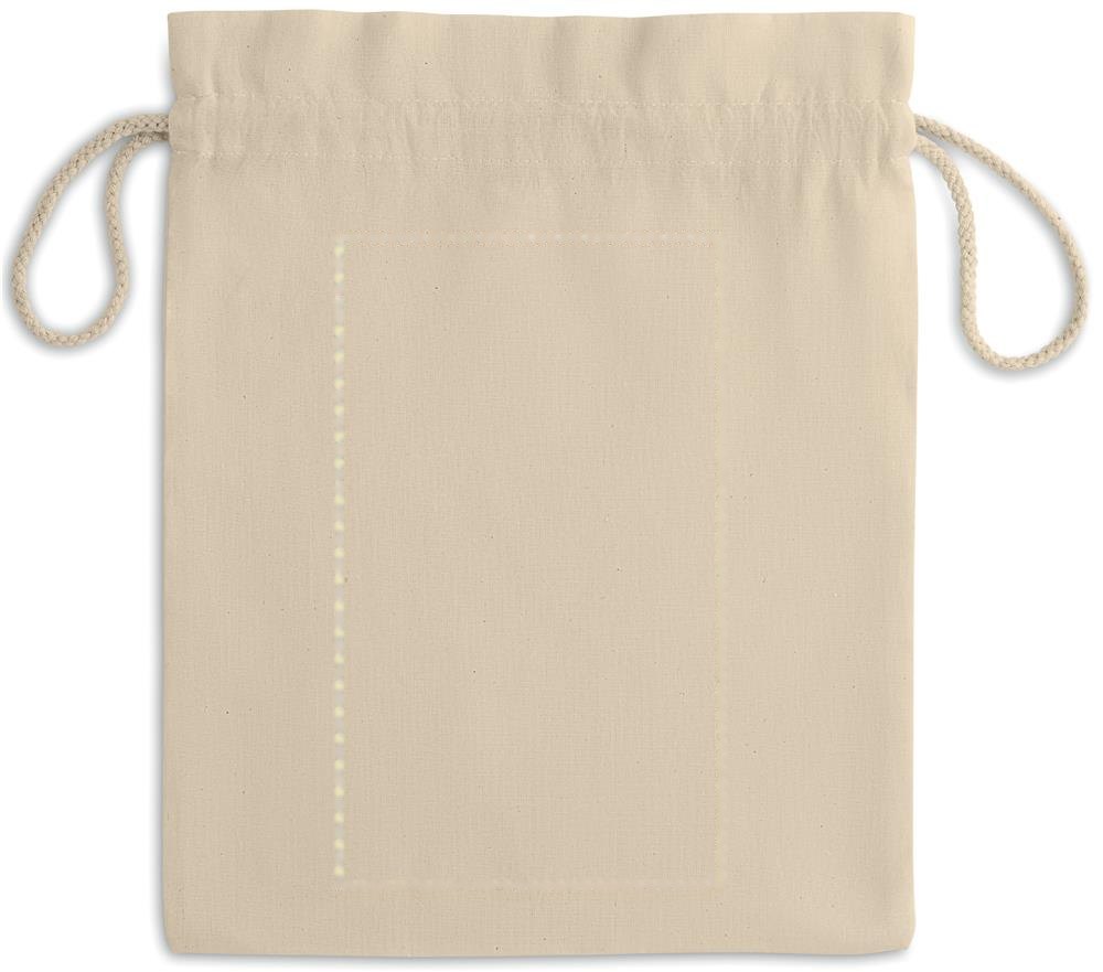 TASKE MEDIUM - Katoenen geschenkzakje medium — drukvlak achterzijde
