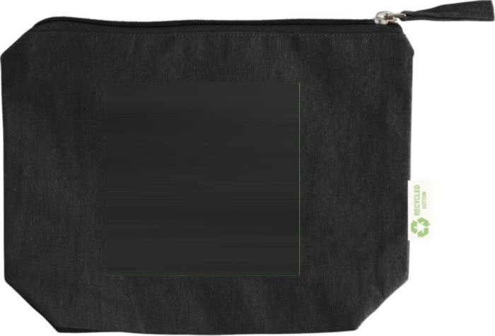 Cosmetisch tasje Cressida | Gerecycled katoen 180 g/m² — drukvlak achterzijde