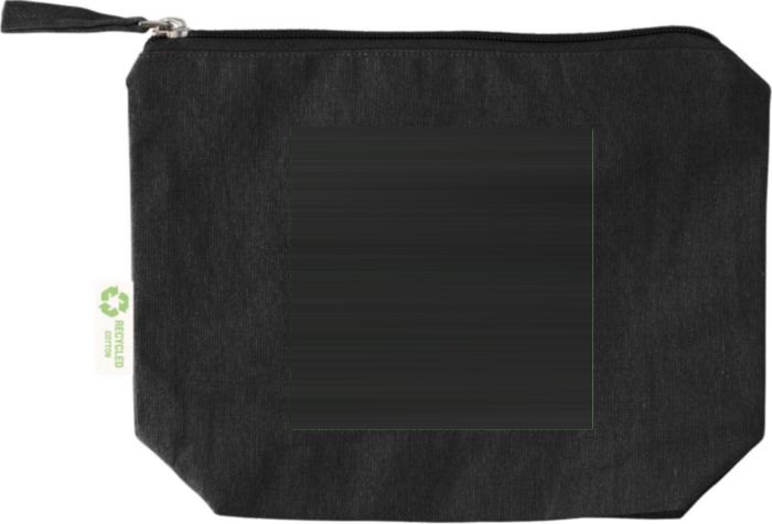 Cosmetisch tasje Cressida | Gerecycled katoen 180 g/m² — drukvlak voorzijde
