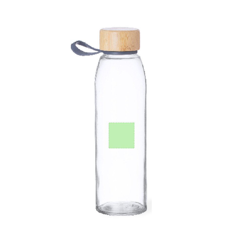 Fles Toniox — drukvlak midden op de voorzijde