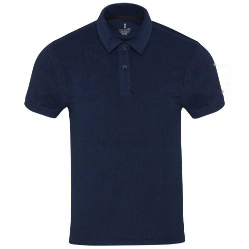 Akoya 230 g/m² gerecyclede terry unisex polo — drukvlak linker bicep
