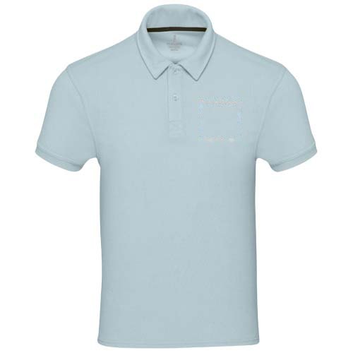 Akoya 230 g/m² gerecyclede terry unisex polo — drukvlak linker borst