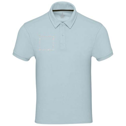 Akoya 230 g/m² gerecyclede terry unisex polo — drukvlak rechter borst