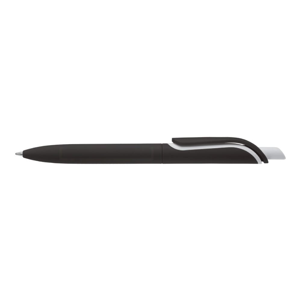 Balpen ClickShadow soft touch R-ABS — drukvlak 90 graden van de clip