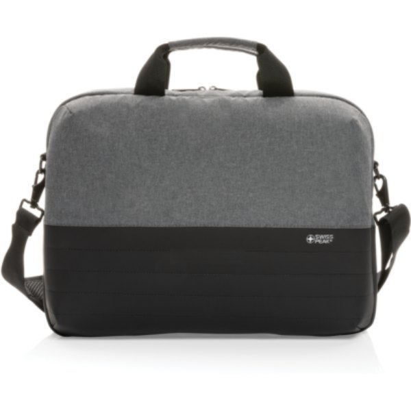 Swiss Peak AWARE™ RFID 15.6" laptoptas — drukvlak artikel voorzijde onder