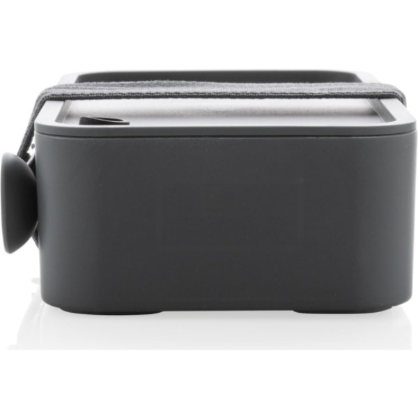 PP lunchbox met spork — drukvlak artikel zijkant links
