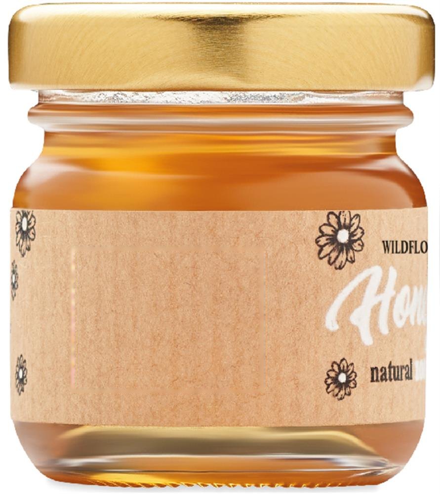 DAUBER - Wilde bloemenhoning pot set — drukvlak label