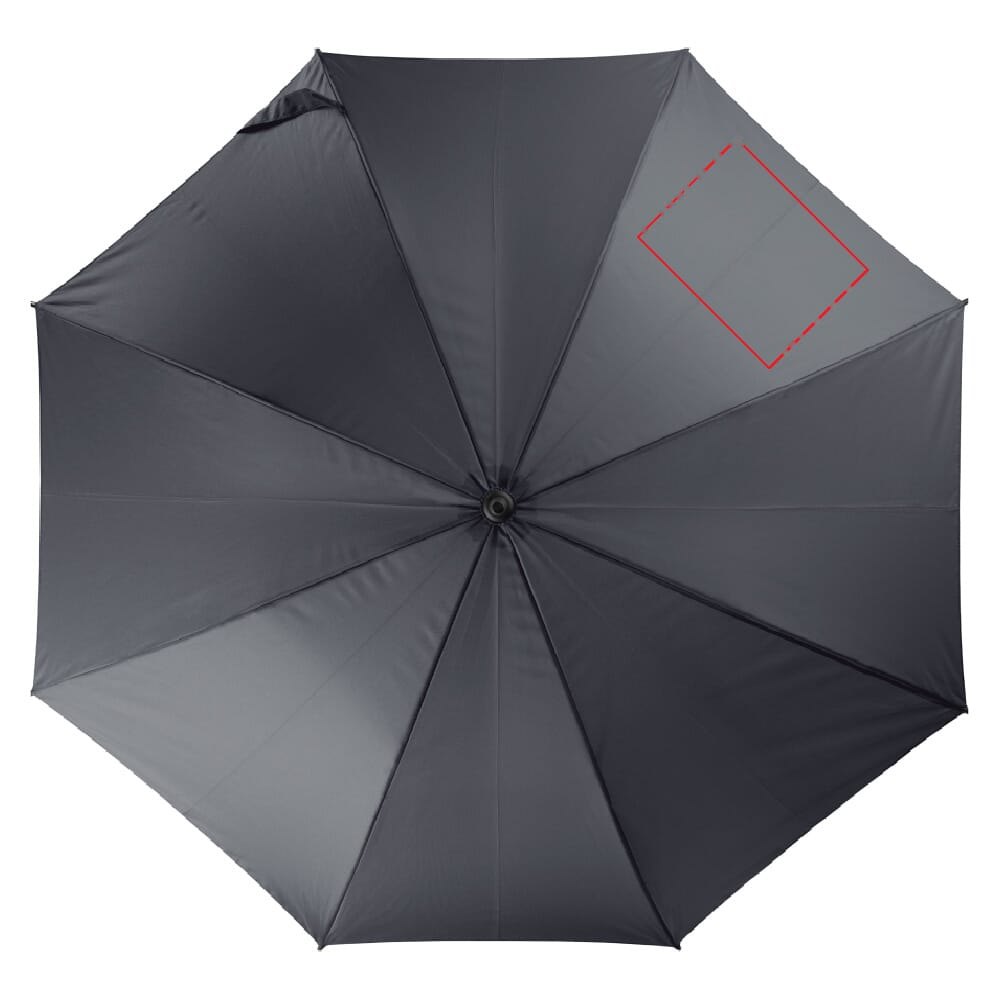 Luxe stokparaplu 23” auto open — drukvlak rechtsboven