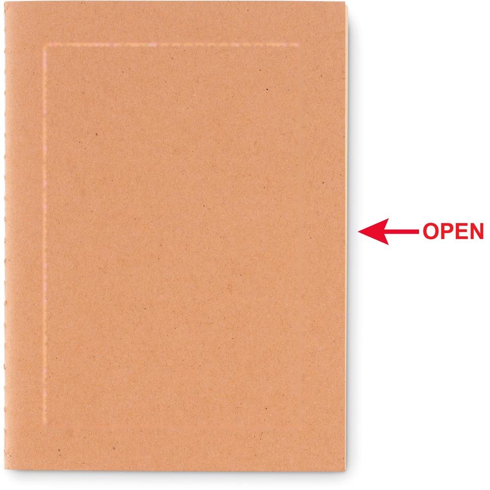 MINI PAPER BOOK - A6 schrift met karton omslag — drukvlak voorzijde
