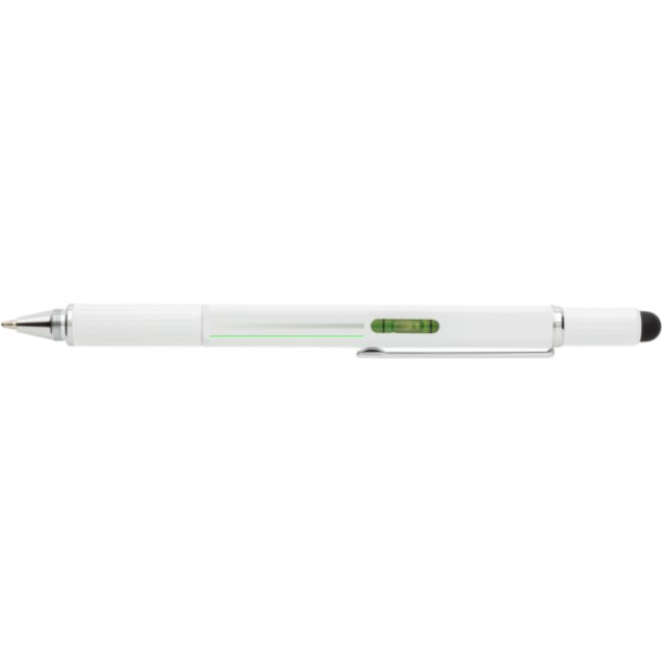 5-in-1 aluminium toolpen — drukvlak naast clip