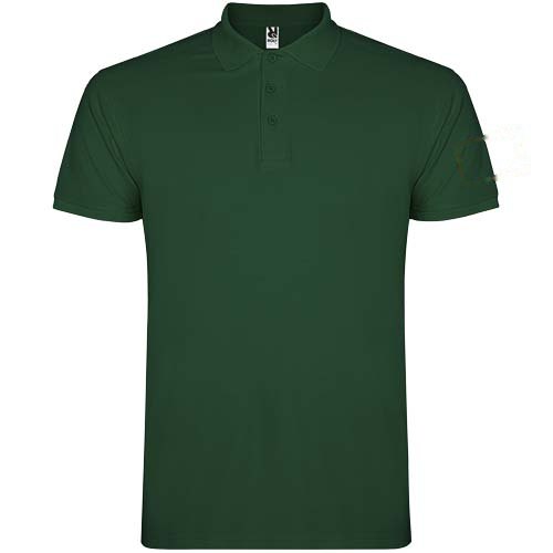 Star 200 g/m² herenpolo met korte mouwen — drukvlak linker bicep