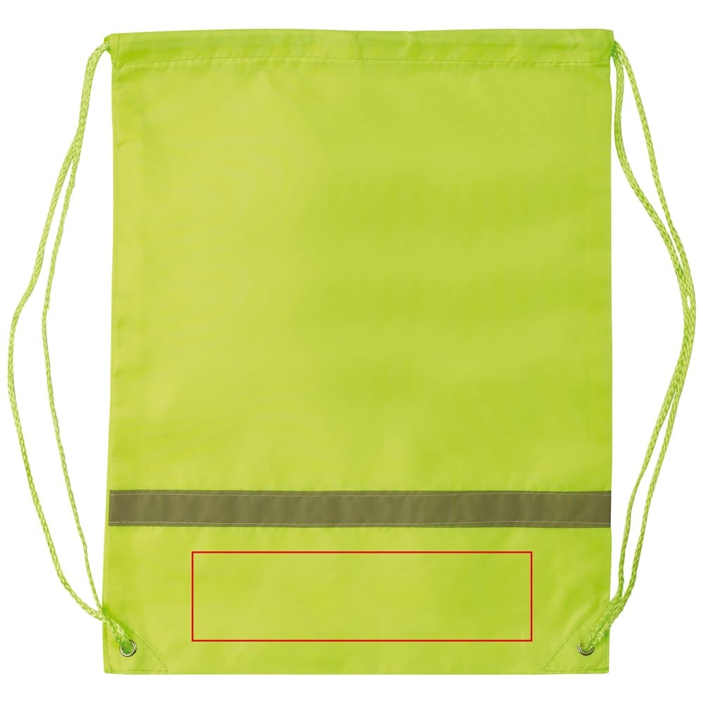Rugzak reflectie 210 D — drukvlak zijde 1 onderaan