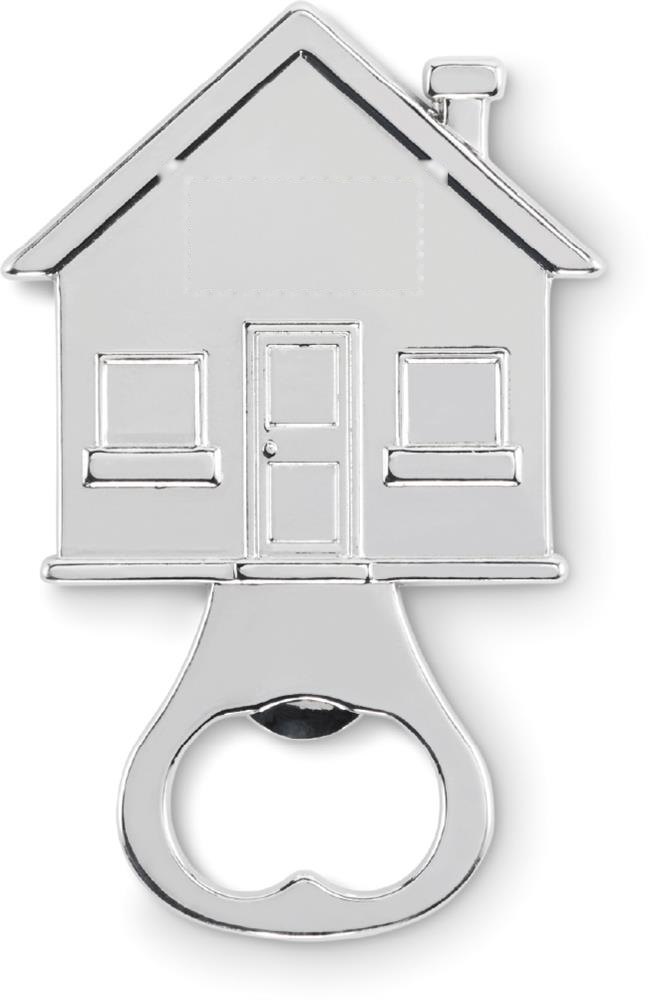 MYHOUSE - Flesopener in huisvorm. — drukvlak voorkant boven de deur