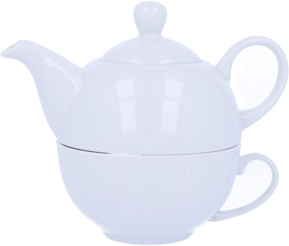 TEA TIME - Theepot met kopje — drukvlak beker links