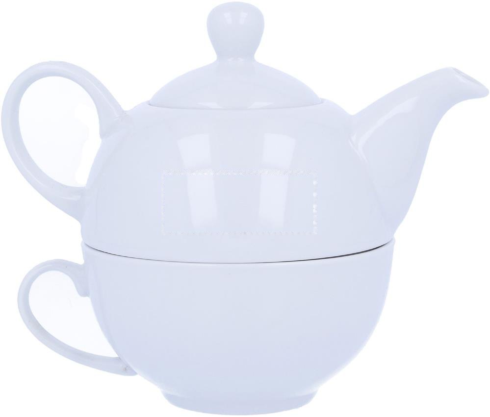 TEA TIME - Theepot met kopje — drukvlak tea pot rechts