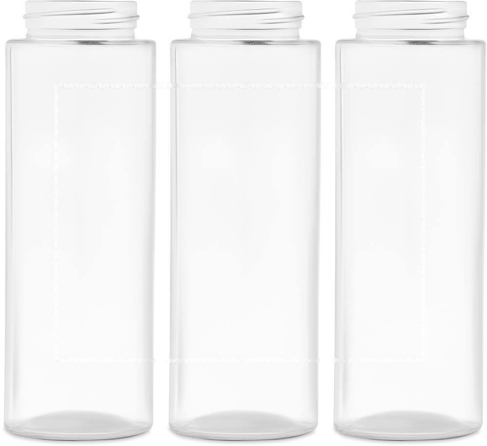 AMELAND - Glazen fles 500ml bamboe dop — drukvlak drukvlak 1