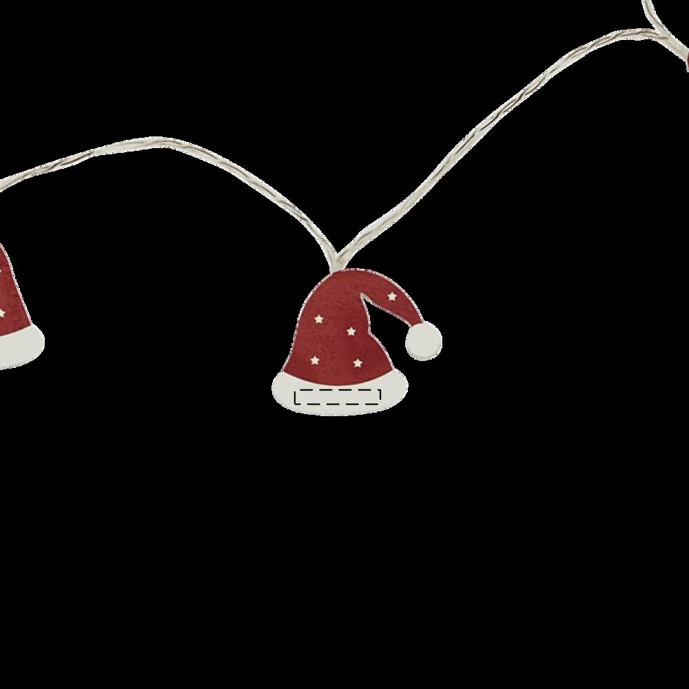 SANTA CAP - Lichtsnoer — drukvlak op de santa dop achterzijde