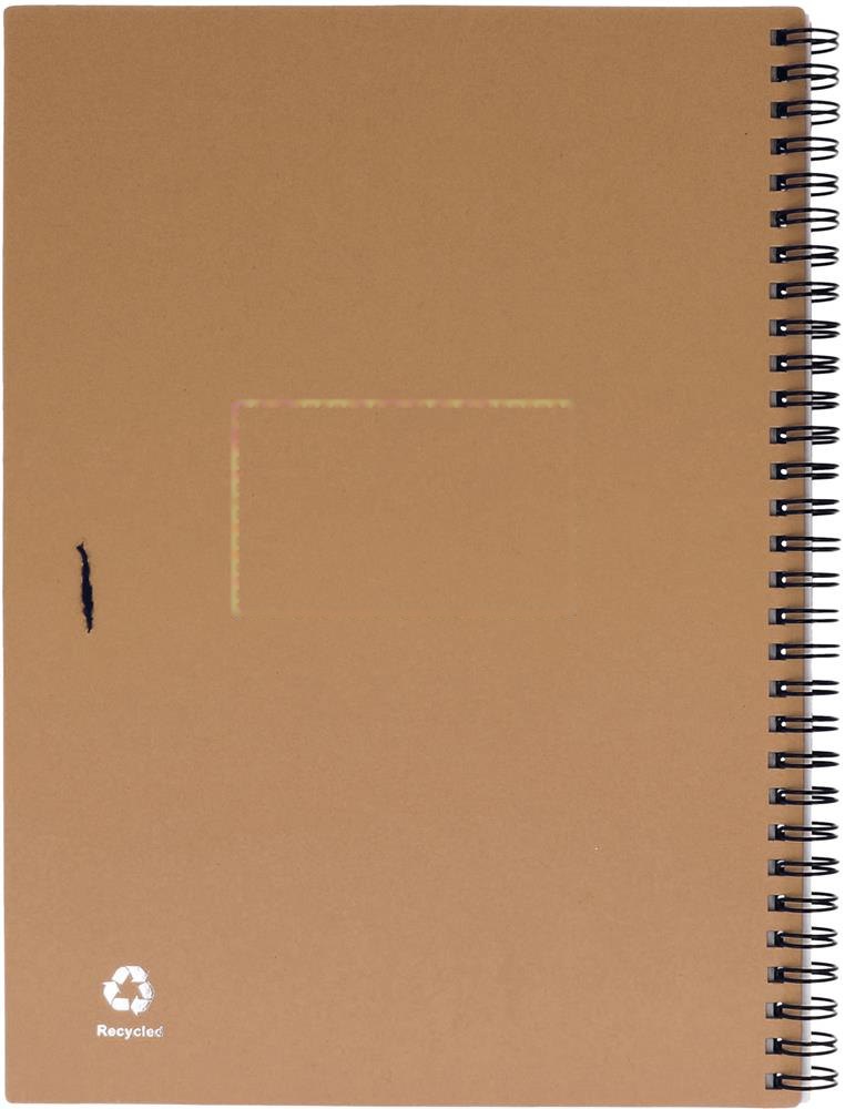BLOQUERO PLUS - Notitieblok en balpen — drukvlak achterzijde notebook
