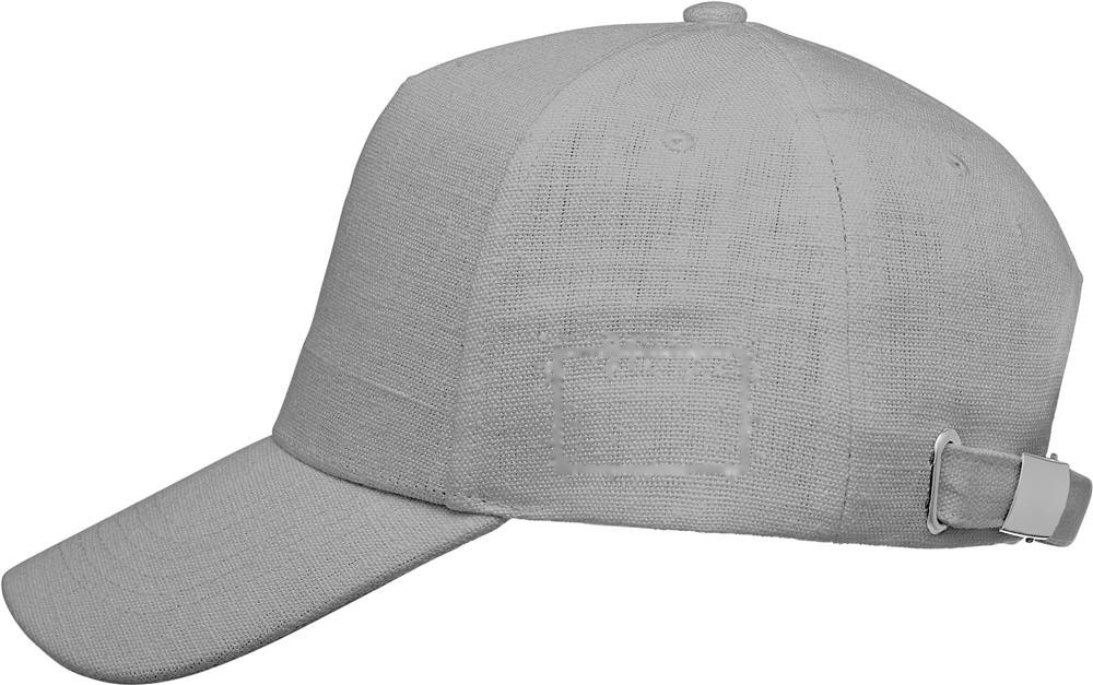 NAIMA CAP - 5-PANEL HENNEP PET 370G/M² — drukvlak links zijde