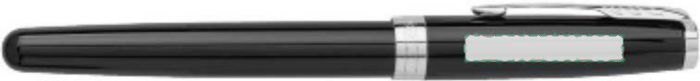 Parker Sonnet rollerbal pen — drukvlak naast de clip rechtshandig