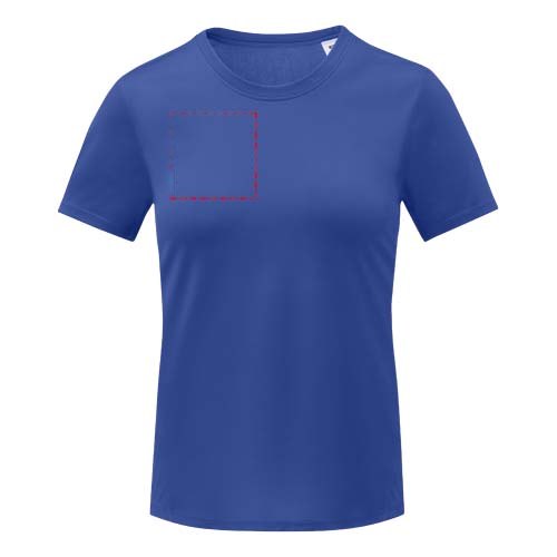 Kratos 105 g/m² cool fit dames T-shirt met korte mouwen — drukvlak rechter borst