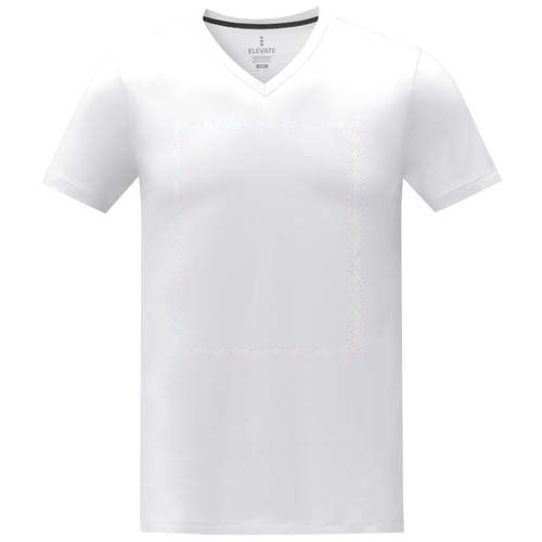 Somoto Heren T-shirt met V-hals en korte mouwen — drukvlak impact volledige voorzijde