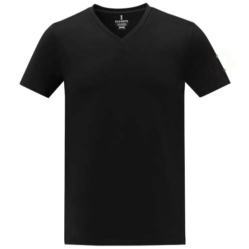 Somoto Heren T-shirt met V-hals en korte mouwen — drukvlak linker bicep