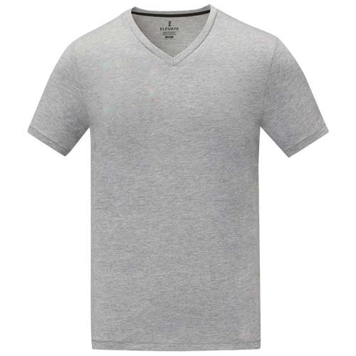 Somoto Heren T-shirt met V-hals en korte mouwen — drukvlak rechter borst