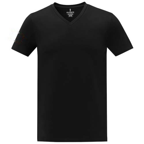 Somoto Heren T-shirt met V-hals en korte mouwen — drukvlak rechter bicep